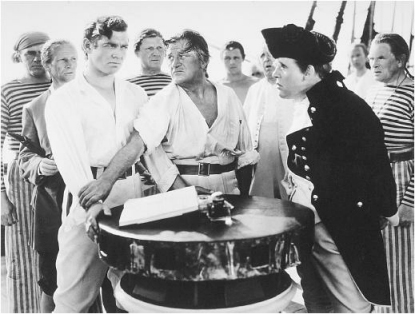 This is a scene showing Fletcher Christian 
arguing with 
Captain Bligh.