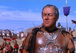 Rex Harrison as Julius Caesar in the film Cleopatra.
