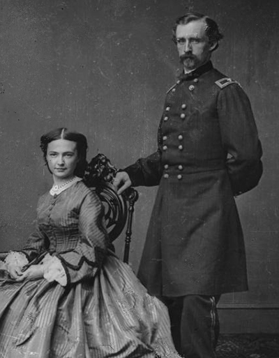 photo of custer and his wife Libbie.