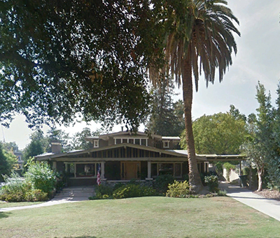 This is a photo of the Pasadena 
house that George and his Mother, Helen, lived in.