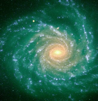 A photo of a spiral galaxy